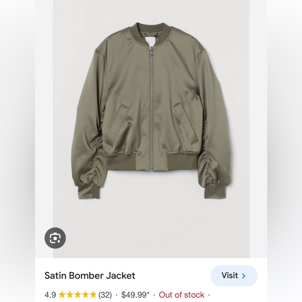 H&M Satin Bomber Jacket